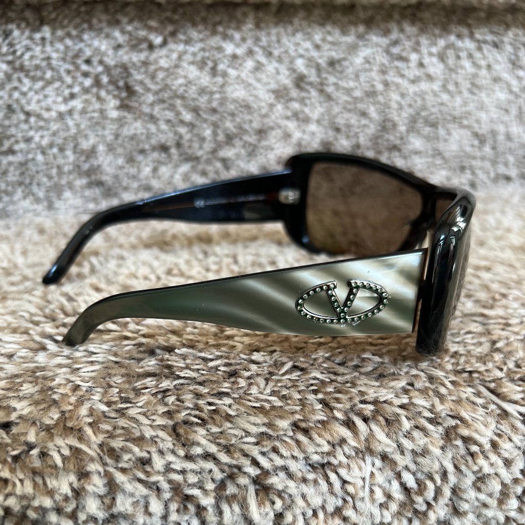 Valentino 5447/S Women's Grey Pearl/Taupe Shield Sunglasses.